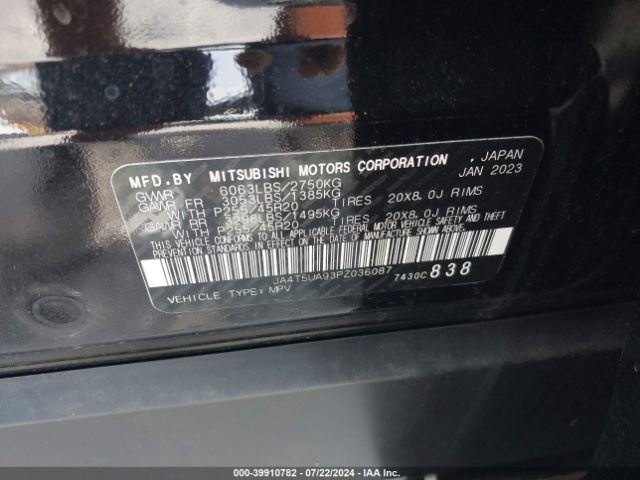 2023 MITSUBISHI OUTLANDER PHEV JA4T5UA93PZ036087 Photo 8