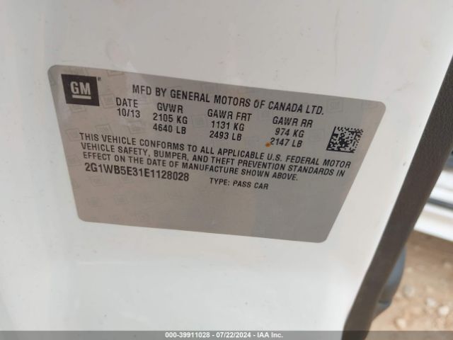 2G1WB5E31E1128028 Chevrolet Impala Limited Lt