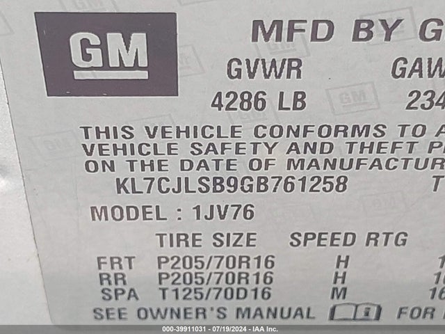 Chevrolet Trax Lt 2016 KL7CJLSB9GB761258 Image 9
