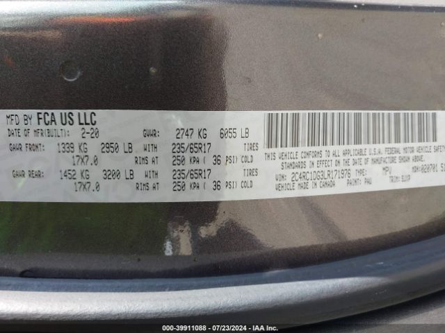2C4RC1DG3LR171976 Chrysler Voyager Lxi