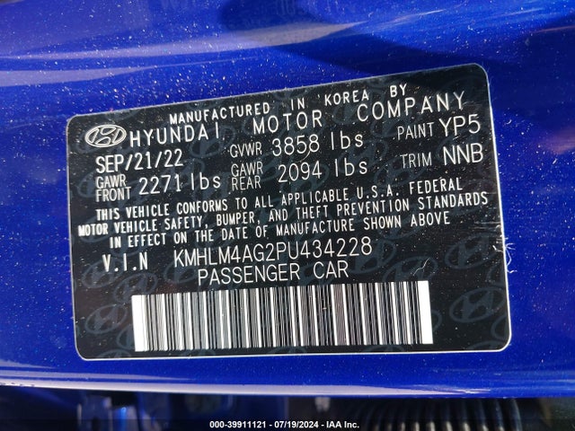 Hyundai ELANTRA SEL 2023 KMHLM4AG2PU434228 Image 9