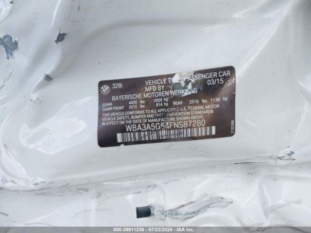 WBA3A5G54FNS87280 BMW 328I