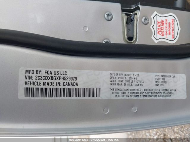2C3CDXBGXPH529079 Dodge Charger Sxt