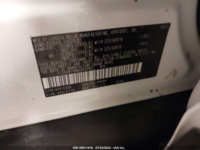 4T3D6RFV8NU095997 Toyota Rav4 Hybrid Limited
