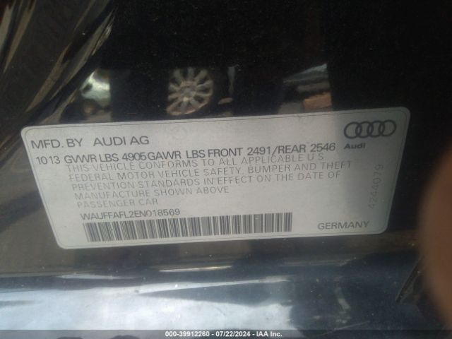 WAUFFAFL2EN018569 Audi A4 2.0t Premium