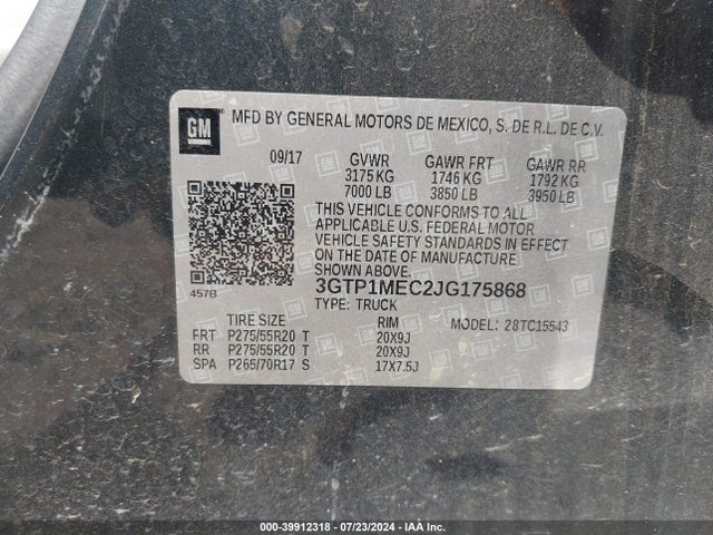 GMC Sierra 1500 Sle 2018 3GTP1MEC2JG175868 Image 9