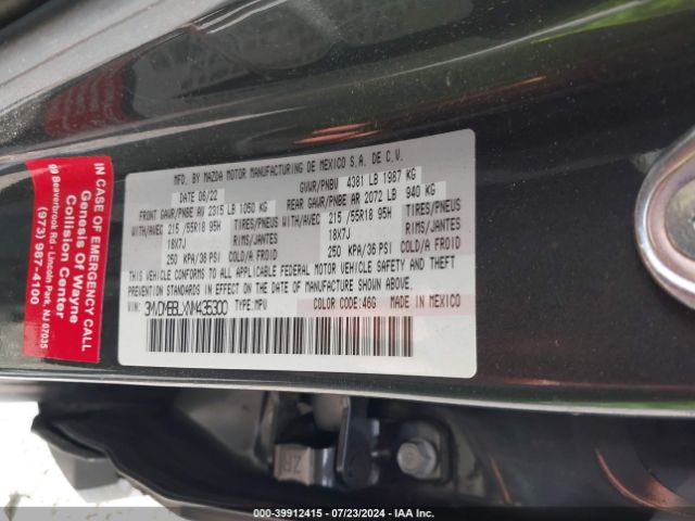 3MVDMBBLXNM435300 Mazda Cx-30 Select