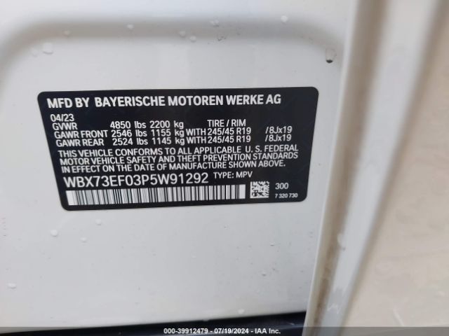 WBX73EF03P5W91292 BMW X1 Xdrive28i