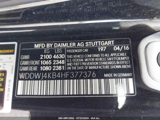 WDDWJ4KB4HF377376 Mercedes-Benz C 300 4matic