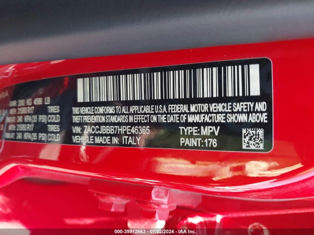 ZACCJBBB7HPE46365 Jeep Renegade Latitude 4x4