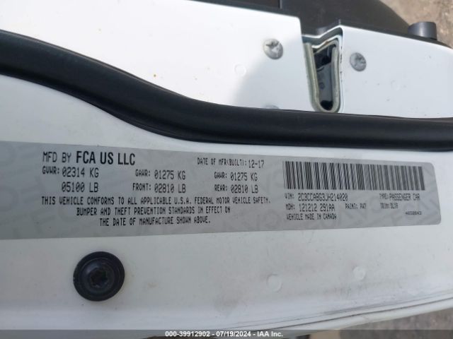 2C3CCABG3JH214020 Chrysler 300 300s