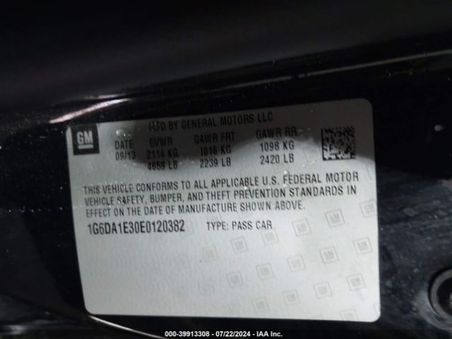 1G6DA1E30E0120382 Cadillac Cts Standard