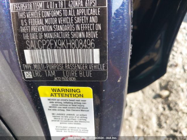 SALCP2FX9KH808496 Land Rover Discovery Sport Se