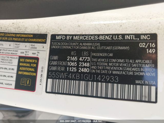 55SWF4KB1GU142933 Mercedes-Benz C 300 4matic/luxury 4matic/sport 4matic