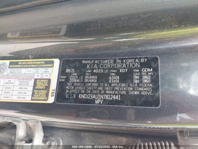 KIA SOUL LX 2022 KNDJ23AU1N7812441 Image 9