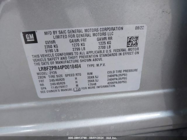 LRBFZPR44PD018484 Buick Envision Essence Awd