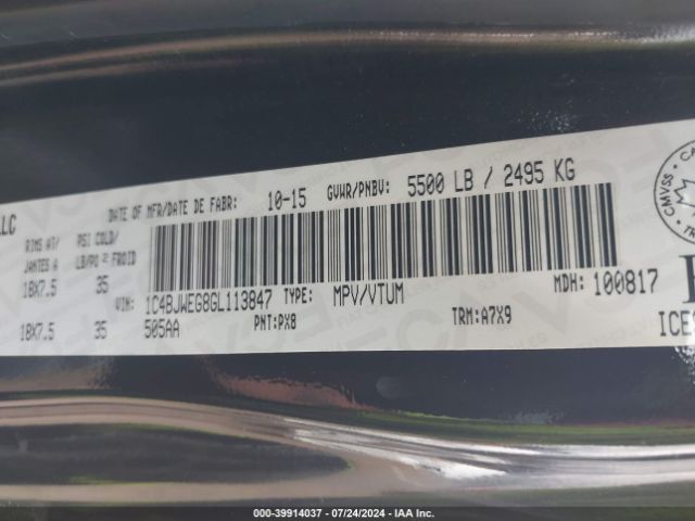 1C4BJWEG8GL113847 Jeep Wrangler Unlimited Sahara