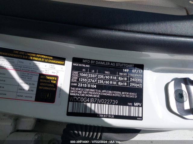 WDC0G4JB7JV022739 Mercedes-Benz GLC 300
