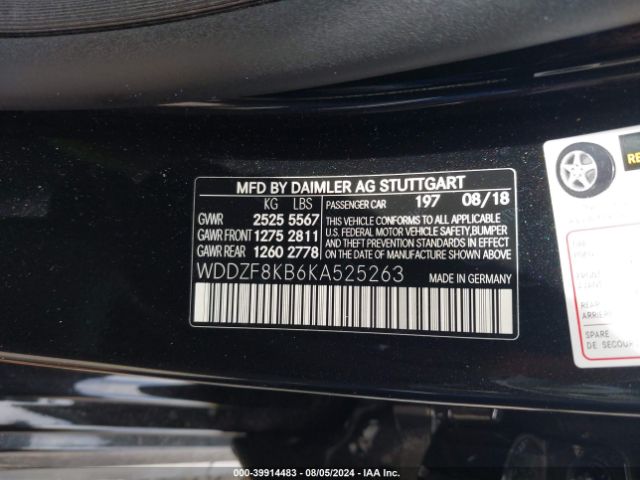WDDZF8KB6KA525263 Mercedes-Benz Amg E 63 S 4matic