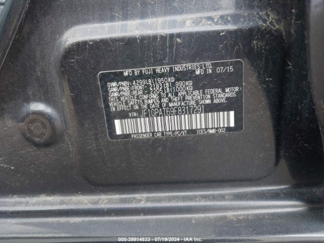 JF1GPAT69F8317291 Subaru Impreza 2.0i Sport Premium
