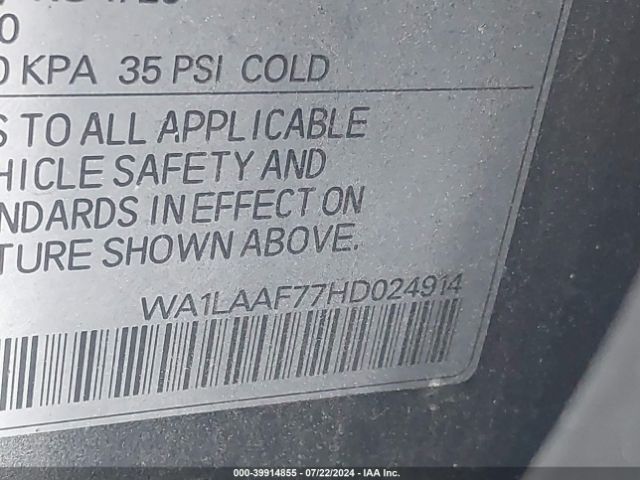 WA1LAAF77HD024914 Audi Q7 3.0t Premium