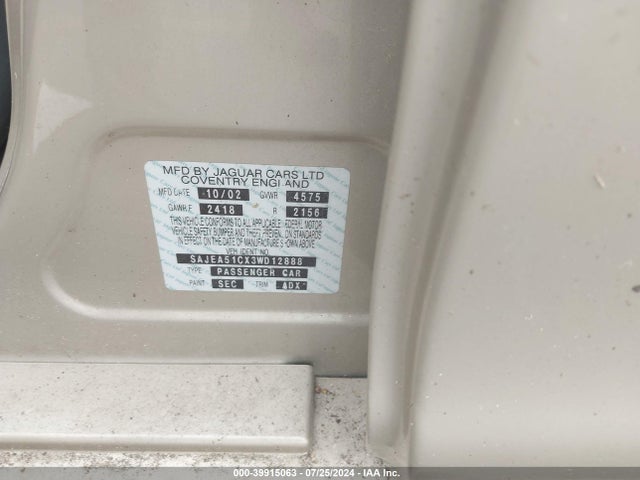 2003 JAGUAR X-TYPE SAJEA51CX3WD12888 Photo 8