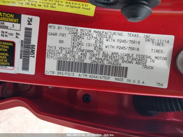 5TFLU4EN5FX121099 Toyota Tacoma Base V6