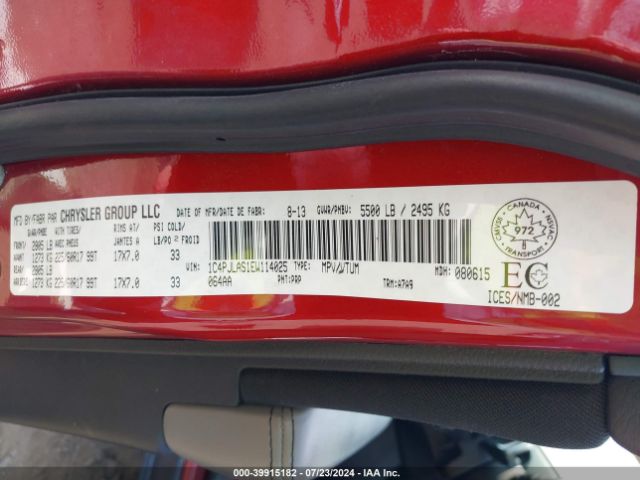 1C4PJLAS1EW114025 Jeep Cherokee Sport