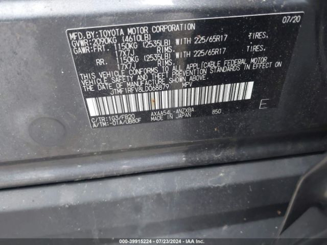 JTMF1RFV8LD068879 Toyota RAV4 LE