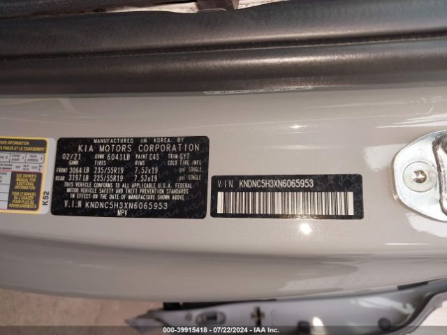 KNDNC5H3XN6065953 KIA Carnival Mpv Ex