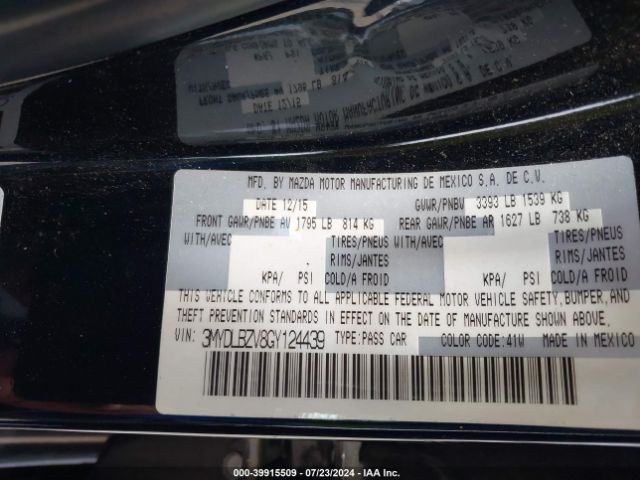 3MYDLBZV8GY124439 Scion IA
