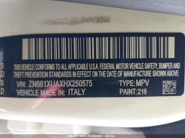 ZN661XUAXHX250575 Maserati Levante