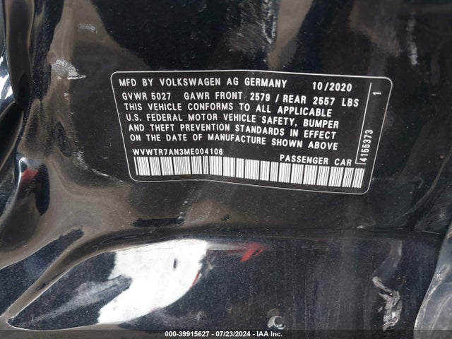 WVWTR7AN3ME004106 Volkswagen Arteon 2.0t Sel Premium R-line