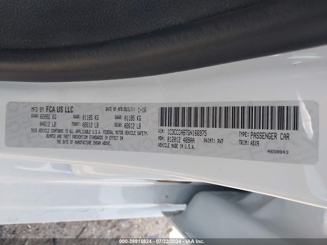Chrysler 200 Limited 2016 1C3CCCAB7GN166975 Image 9