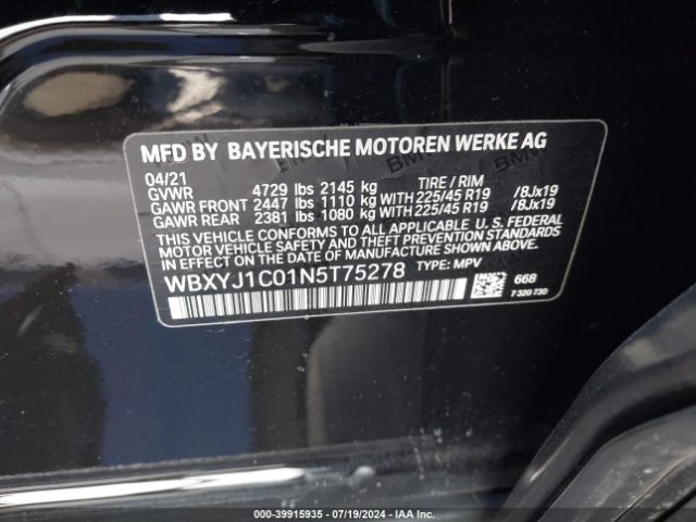WBXYJ1C01N5T75278 BMW X2 Xdrive28i