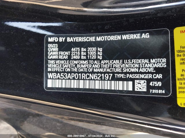 WBA53AP01RCN62197 BMW 4 Series 430i