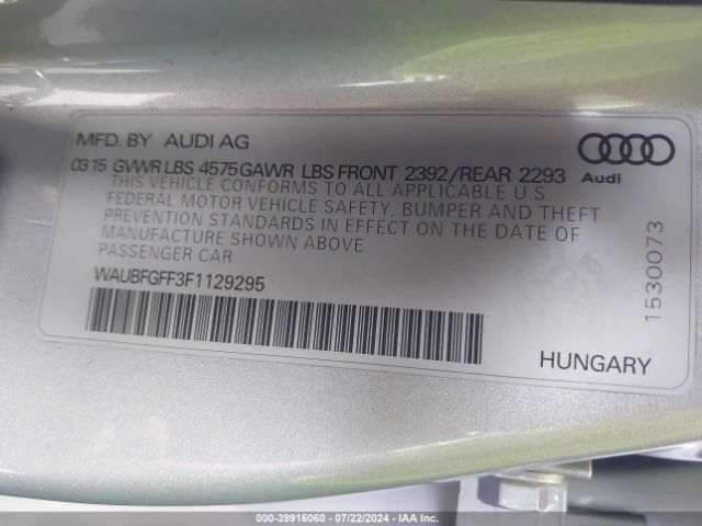 WAUBFGFF3F1129295 Audi A3 2.0t Premium