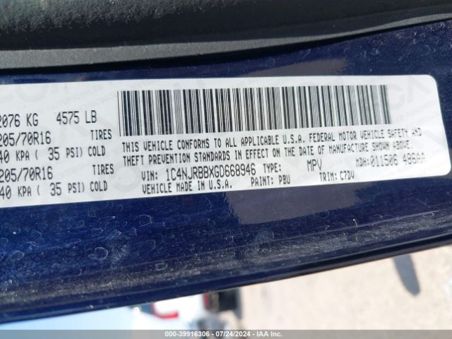1C4NJRBBXGD668946 Jeep Patriot Sport