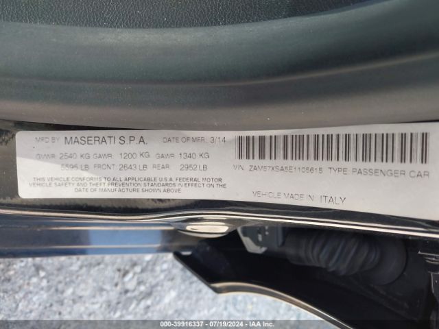 ZAM57XSA5E1105615 Maserati Ghibli