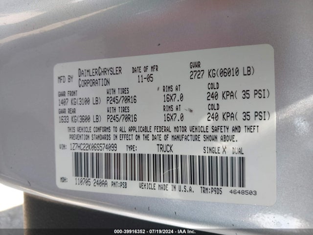 2006 MITSUBISHI RAIDER 1Z7HC22K06S574099 Photo 8