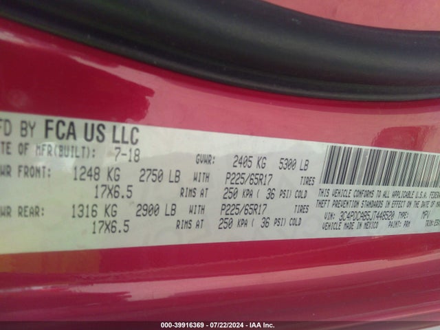 Dodge JOURNEY SE 2018 3C4PDCAB5JT448520 Image 9