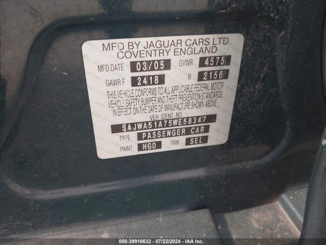 2005 JAGUAR X-TYPE SAJWA51A75WE58347 Photo 8