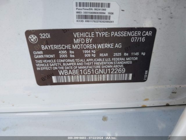 WBA8E1G51GNU12269 BMW 320i