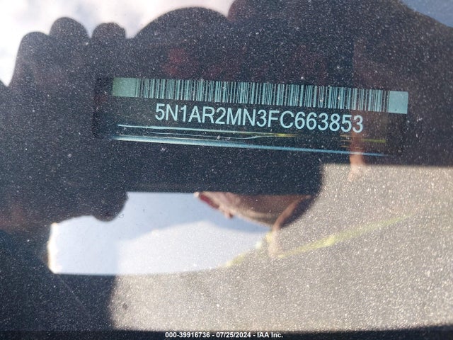 Nissan Pathfinder Sl 2015 5N1AR2MN3FC663853 Image 9