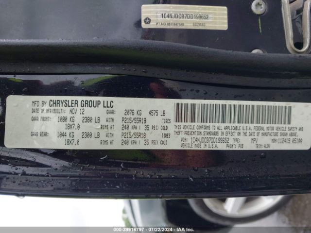 2013 JEEP COMPASS 1C4NJDCB7DD199652 Photo 8