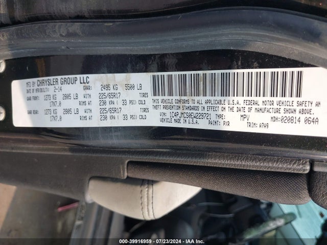 Jeep Cherokee Latitude 2014 1C4PJMCS0EW229721 Image 9