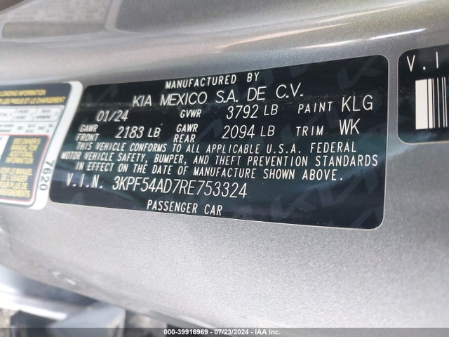 KIA Forte Gt-line 2024 3KPF54AD7RE753324 Image 9