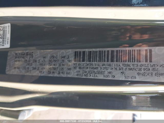 1C4HJXDG7KW585837 Jeep Wrangler Unlimited Sport 4x4