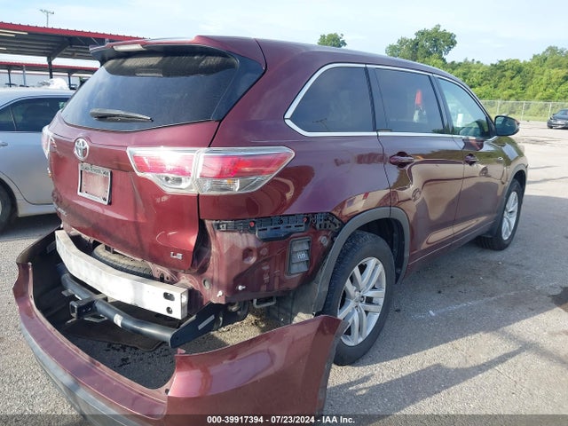 Toyota Highlander Le 2015 5TDZARFH6FS009670 Image 4