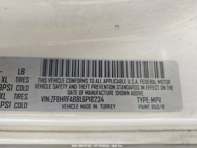 ZFBHRFAB8L6P18234 RAM Promaster City Tradesman